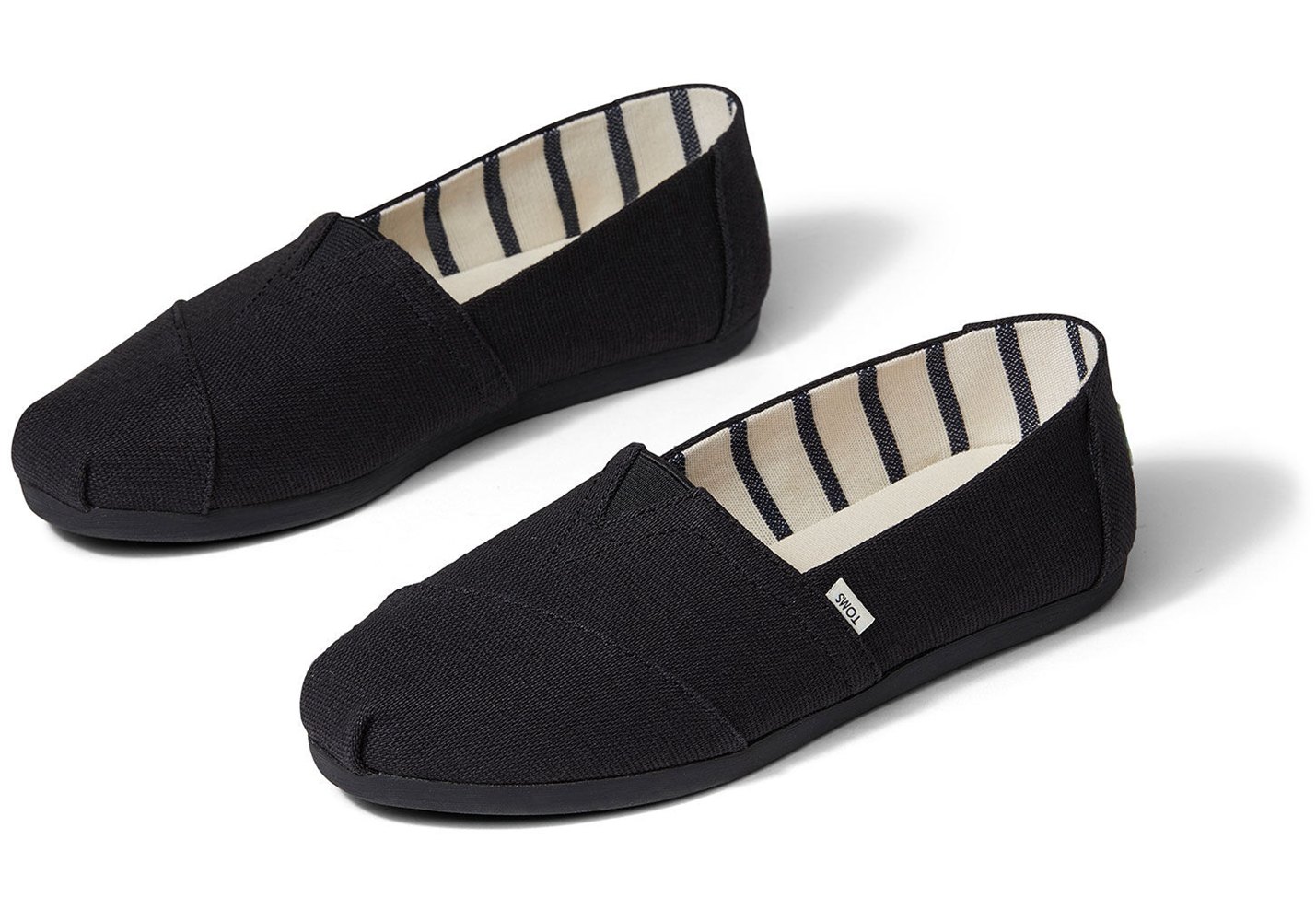 Toms Espadryle Damskie Czarne - Alpargata Heritage Płócienne - 04DWTCYQF